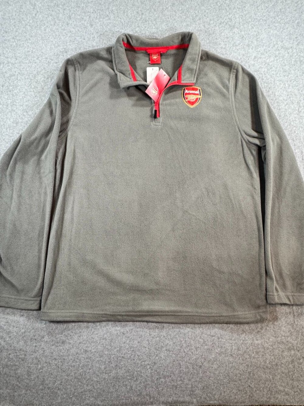 Mens XXL "Arsenal" FC Quarter-Zip Pullover New with Tags